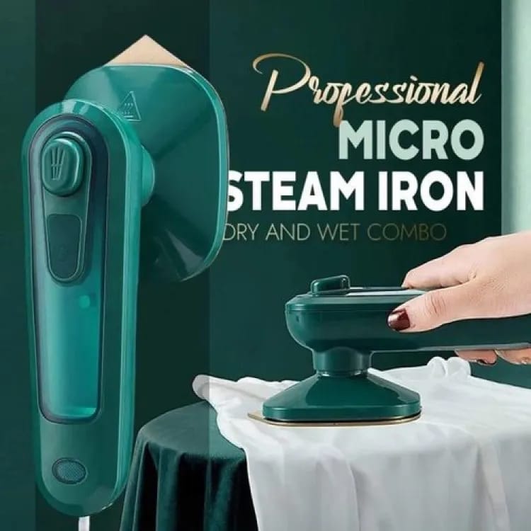 2-in-1 Portable Steam Iron & Garment Steamer – Handheld Clothes Steamer & Wrinkle Remover