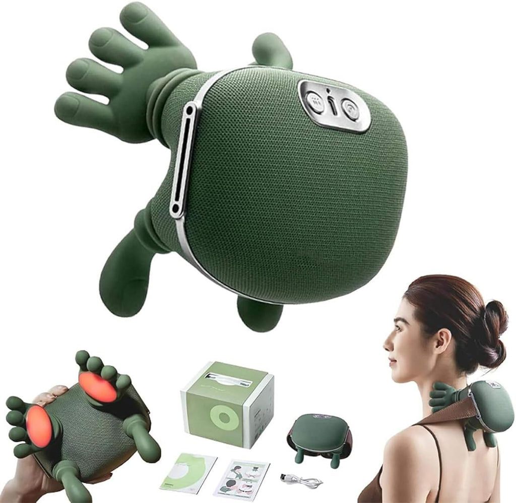Electric Neck & Shoulder Massager with Heat & Vibration – Portable Relaxation Massage Device