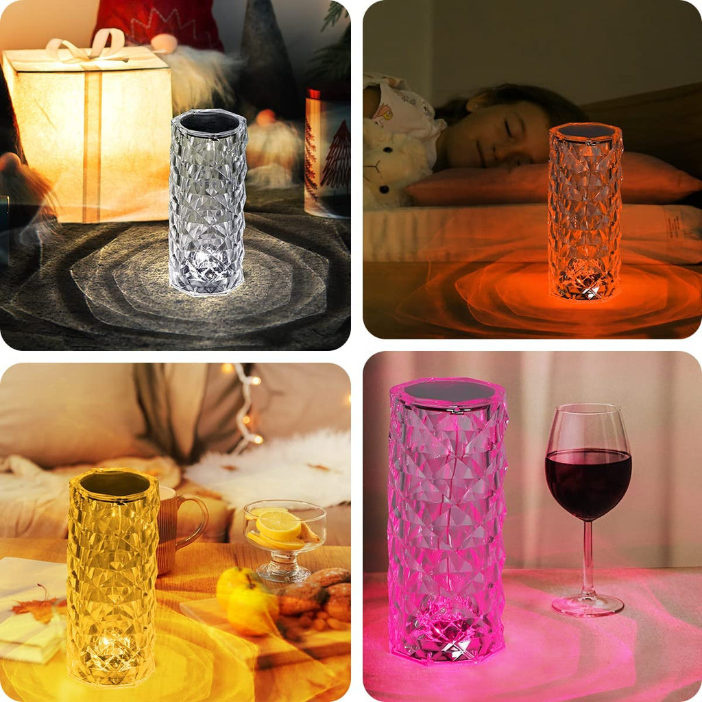 RGB Crystal LED Table Lamp with Remote Control – Decorative Mood Light