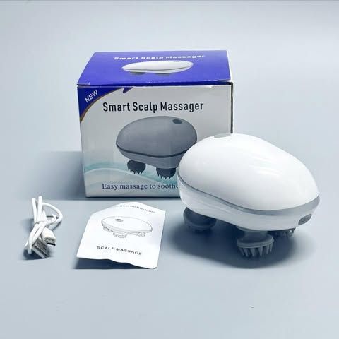 Electric Scalp Massager – Rechargeable Head Massager for Hair & Scalp Care, Stress Relief & Relaxation
