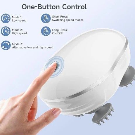 Electric Scalp Massager – Rechargeable Head Massager for Hair & Scalp Care, Stress Relief & Relaxation