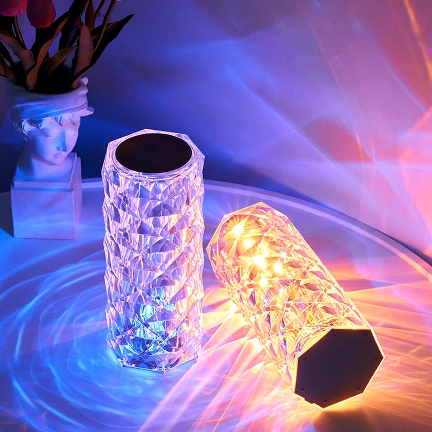 RGB Crystal LED Table Lamp with Remote Control – Decorative Mood Light