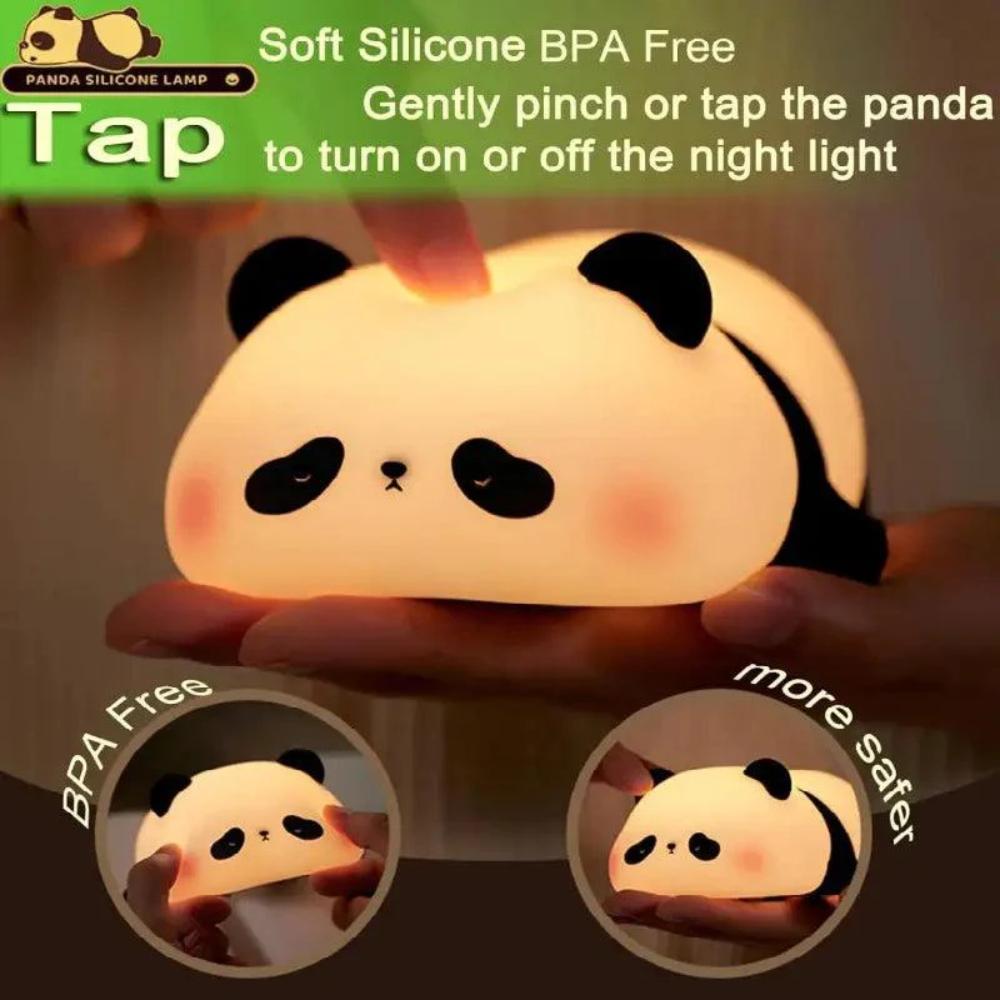 Panda Silicone Night Light – Cute LED Night Lamp with 3 Brightness Levels & Touch Control