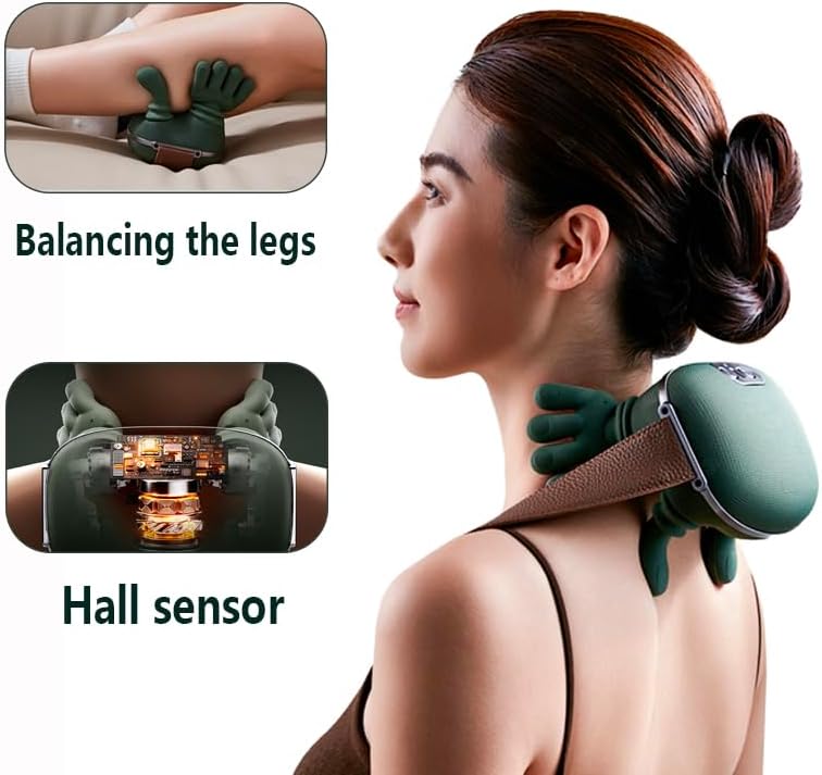Electric Neck & Shoulder Massager with Heat & Vibration – Portable Relaxation Massage Device