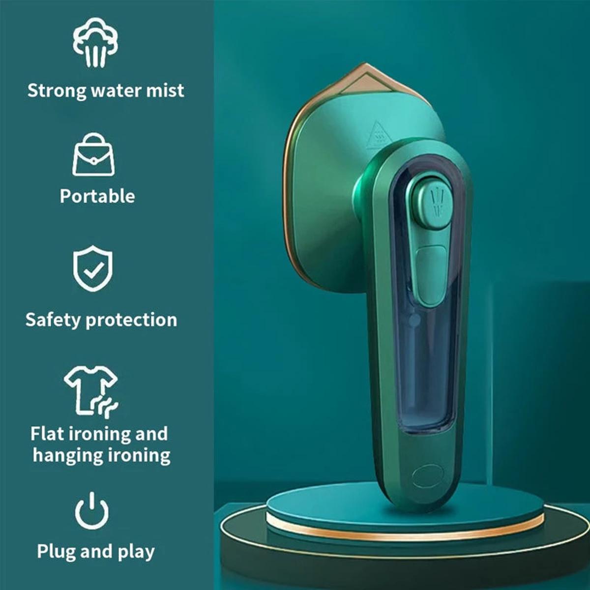 2-in-1 Portable Steam Iron & Garment Steamer – Handheld Clothes Steamer & Wrinkle Remover