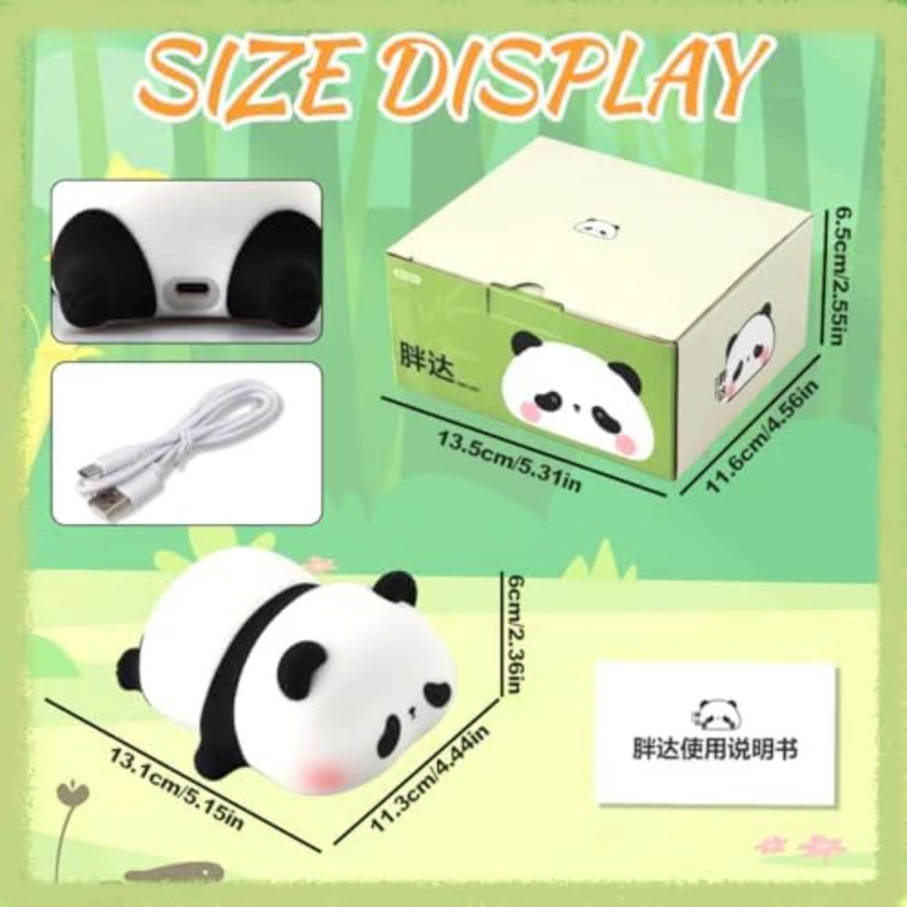 Panda Silicone Night Light – Cute LED Night Lamp with 3 Brightness Levels & Touch Control