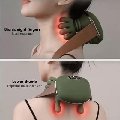 Electric Neck & Shoulder Massager with Heat & Vibration – Portable Relaxation Massage Device