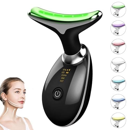 Electric Facial Massager & Skin Tightening Device – Face & Neck Beauty Massager with Heat Therapy