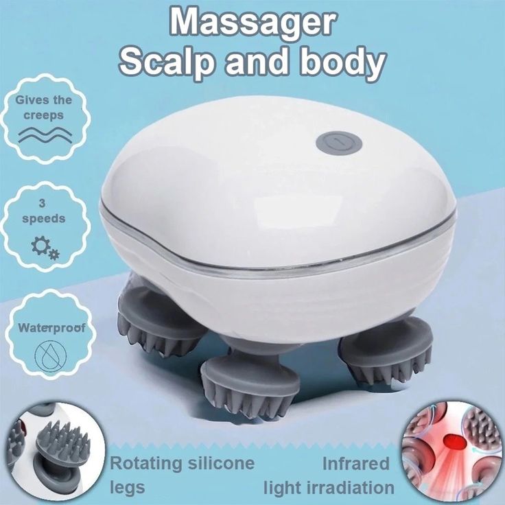 Electric Scalp Massager – Rechargeable Head Massager for Hair & Scalp Care, Stress Relief & Relaxation