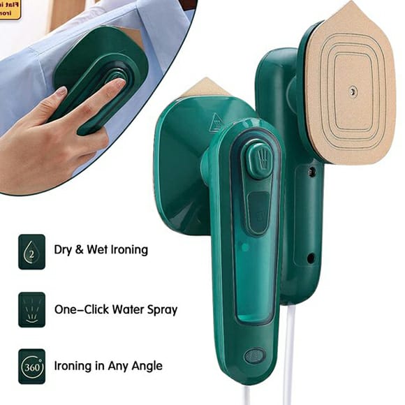 2-in-1 Portable Steam Iron & Garment Steamer – Handheld Clothes Steamer & Wrinkle Remover