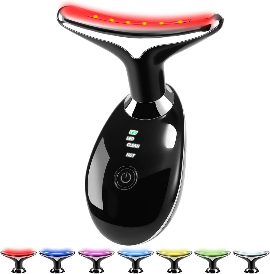 Electric Facial Massager & Skin Tightening Device – Face & Neck Beauty Massager with Heat Therapy